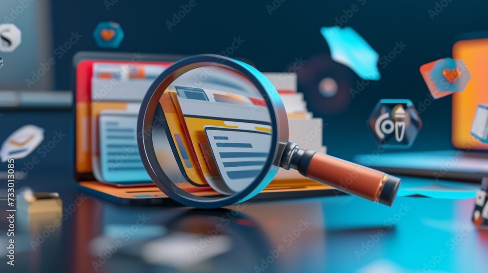 3d media file management system with search function for images and ...