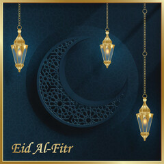 Wall Mural - Eid al Fitr, the Muslim holiday marking the breaking of the fast of the month of Ramadan with Oriental design