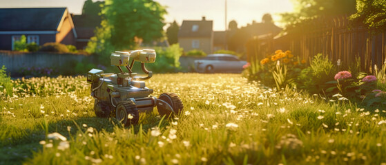 Poster - A robot lawn mower