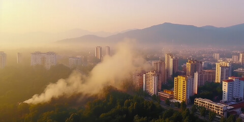 Wall Mural - Kunming aerial view China