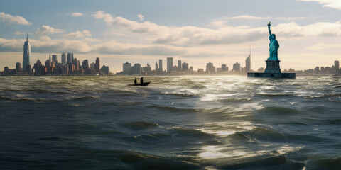 Wall Mural - Aerial view of New York City