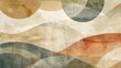 Abstract patterns in muted tones serve as a serene canvas for representations of hobbies such as hiking or birdwatching