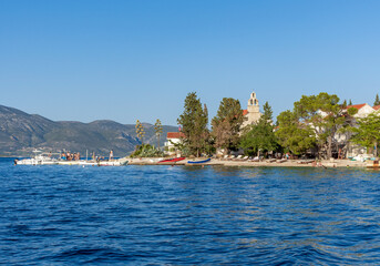 View of idyllic beach on Vrnik, a small island near Korcula, Croatia