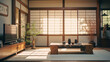 © Yuwarin - japanese design interior of a living room in a modern home