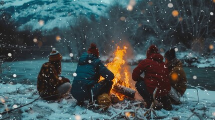 Sticker - winter bonfires