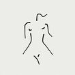 line art female shape icon