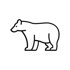 Poster - Polar Bear icon. outline icon