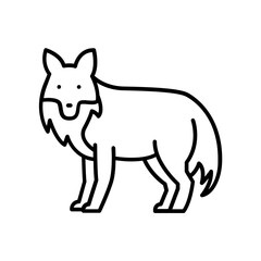 Poster - Fox icon. outline icon