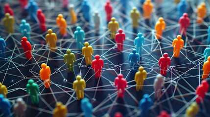 Wall Mural - concept of internet social network communication. generative ai