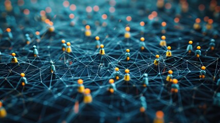 Wall Mural - concept of internet social network communication. generative ai