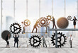 © alphaspirit - Teamwork of businesspeople work together to a system of gears as integration concept