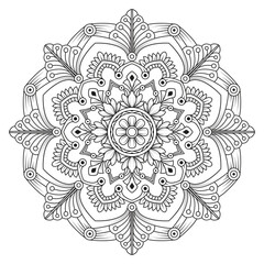 Wall Mural - Floral mandala Ornament Pattern design vector illustration