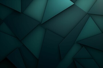 Canvas Print - AI generated illustration of an abstract geometric background in vibrant green tones