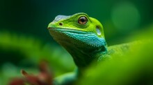 AI Generated Lizard In Nature Background