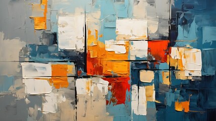 Wall Mural - ai generated illustration of an abstract oil painting
