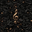 music clef note as background on a seamless tile, ai generated