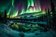View of aurora borealis with color full parit,,,