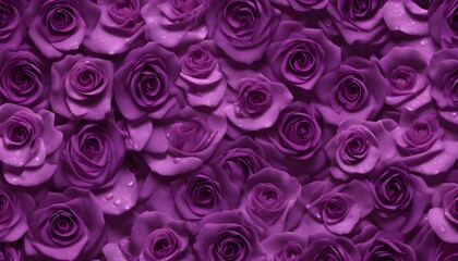 Wall Mural - multitude of purple roses and petals background