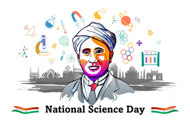 vector illustration of science day or national science day. remembring indian scientist and celebrat