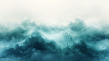 Poster - Abstract Watercolor Background: Teal Blue and Green Liquid Fluid Texture for Banners