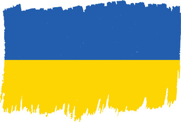 Wall Mural - Ukraine flag in brush stroke effect