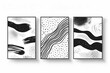 Set of abstract wall art template. Design