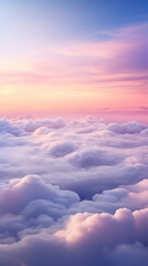 beautiful sunrise sky above clouds with dramatic light in the morning.