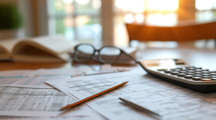 discover the intricacies of tax calculation and compliance, as seen in the detailed workspace of a t