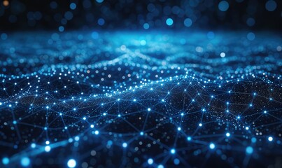 Wall Mural - a technology background blockchain connected by ai around the globe photo fo twiitter or linkedin ba