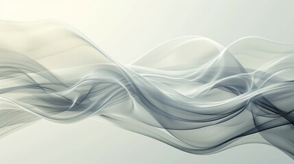 Wall Mural - Minimalist backdrop with fluid lines, representing the dynamic movement of money and investments