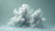 A white misty smoke isolated on a gray background. The smoke looks like a fog, obscuring and hiding everything behind it. 