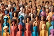 © Louis - Vibrant Cardboard People Crowd: Colorful Illustration