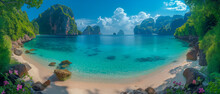 landscape,sea,Thailand,tourist attractions,places to relax,rest,beautiful images,nature images,images created by AI