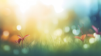 spring background, green natural rustic background
