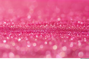 Poster - A detailed view of a shiny pink background covered in glitter particles.
