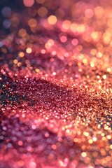 Aufkleber - blurred view of pink and gold glitter