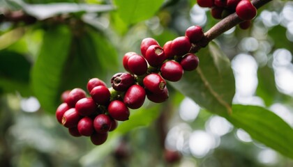 Canvas Print - A bunch of red berries on a tree branch