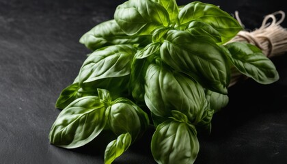 Sticker - A green basil plant with leaves