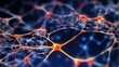 background from neural networks or nerve cells that are active in relation to one another. Nervous system and neurology.