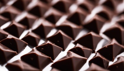 Poster - A close up of chocolate squares