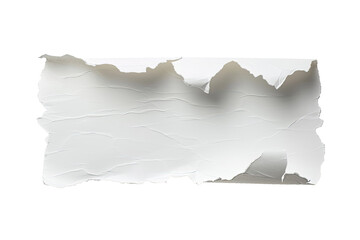 Ripped paper tear from notebook or sheet isolated on transparent png background, cutout paper, blank note piece,