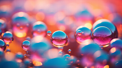 Dreamy surrealist bubbles on a colorful background, perfect for wallpaper and free download.