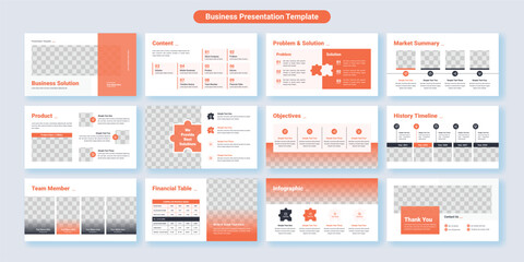 Creative business PowerPoint presentation slides template design. Use for modern keynote presentation background, brochure design, website slider, landing page, annual report, company profile