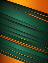 Wall Mural - orange yellow gold and green background overlap dimension modern lines stripes bar design for text and message website design , vector. Generative AI
