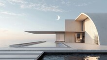 Minimal And Surreal Architecture 3d Render