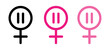 Menopause outline icon collection or set. Menopause Thin vector line art