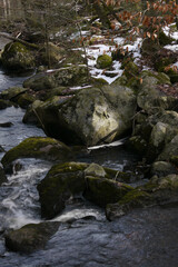 Rocky winter stream