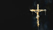 passion of christ isolated on black background