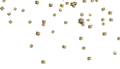 Wall Mural - Big data visualization. Network connection structure with chaotic distribution of points and lines. 3D rendering.