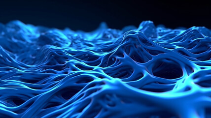 Abstract blue wireframe render
